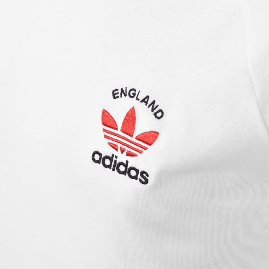 Alternative Image for ProductAdidas Originals 3 Stripe England T Shirt White3